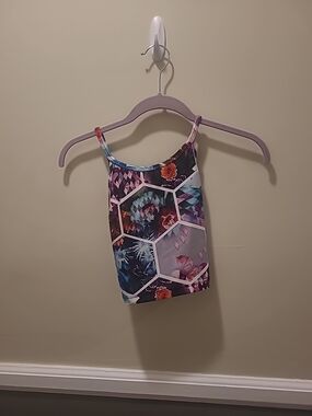 Betsey Johnson Performance Womens Multicolor Beehive Floral Sports Bra XS